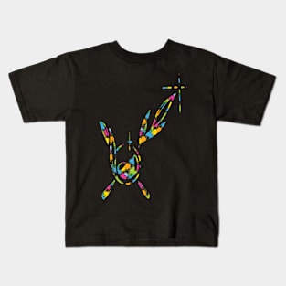 colorful floral Sagittarius Kids T-Shirt